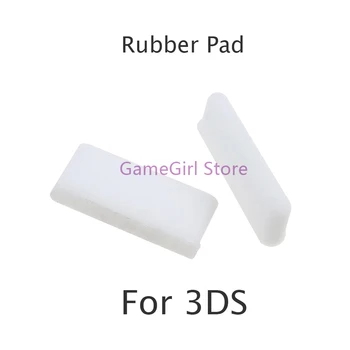 2 пары для замены игровой консоли 3DS, Верхний ЖК-экран Спереди, Черная Клейкая прокладка, резиновые ножки, крышка