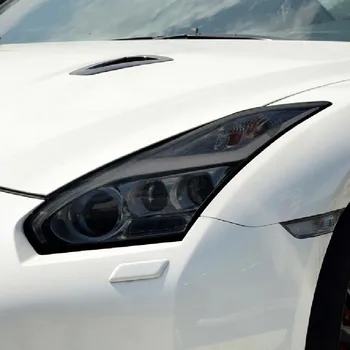2 шт. для Nissan GTR R35 Nismo 2009-2020, Оттенок автомобильных Фар, Черная Защитная пленка, Прозрачная Наклейка из ТПУ, Аксессуары