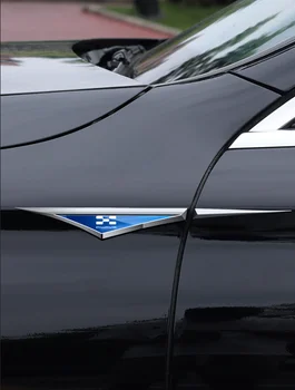 2 шт./компл. металлическая наклейка на переднюю дверь автомобиля из цинкового сплава, значок модели автомобиля, внешнее украшение для Aiways U5 PRO SE Bj U6 U7 Ion RG