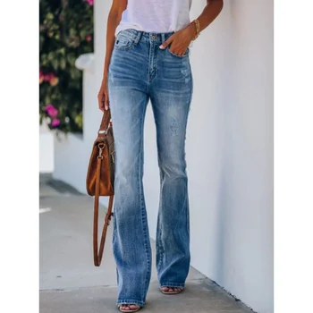 2021, новые женские джинсы с высокой талией, модные повседневные джинсовые светящиеся брюки, узкие брюки S-2XL, низкая доставка