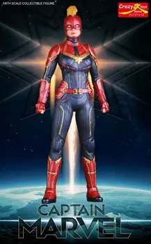 28 см Crazy Toys Marvel Мстители Супер Герой Капитан Марвел Статуя ПВХ Фигурка Коллекционная модель Игрушки