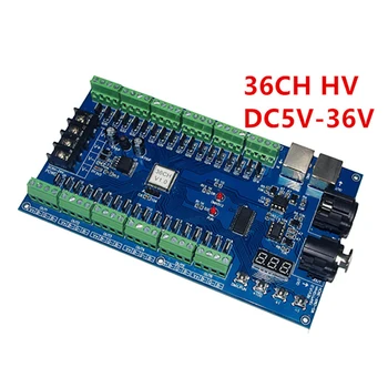 36 Каналов 12 Групп RGB Easy 36CH DMX512 XRL 3P Контроллер Декодер Привод Диммера для Светодиодной Ленты DC5V-36V