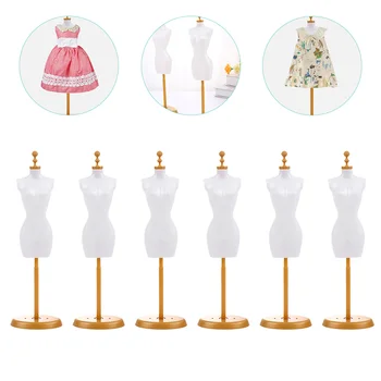 6 Шт Подставка для манекена Мини-платья Модель одежды Платье Одежда Пластиковая Основа для тела Юбка