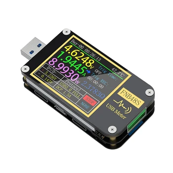 FNB48S USB Тестер Емкости Напряжения Измеритель Тока Монитор Анализатор Обнаружения Мощности Инструменты Тестирования с Bluetooth