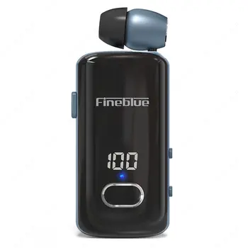 Fineblue F580 Беспроводная гарнитура Lotus с клипсой Bluetooth 5.3 Наушники с Микрофоном, Дисплеем питания, Наушниками С Шумоподавлением Auriculares