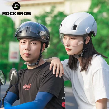 Rockbros оптовая Продажа Электрического Шлема Wo MTB Bike EPS Шлем С Защитными Очками Motercycle Safety Цельнолитый Шлем MT-095BK