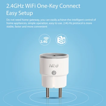 Tuya WiFi Remote Control Plug Small 16A Smart Power Socket Домашняя Автоматизация Работает с Функцией Синхронизации Alexa Google Assistant