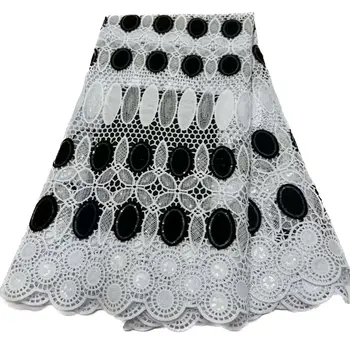 YQOINFKS Кружевная Ткань из Молочного Шелка с блестками, Последние 5 Ярдов в Африканском стиле, поступила в продажу в 2023 году, Вечернее Платье для Женщин KY-4011