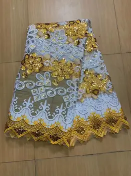 Африканское кружевное модное кружевное платье с пайетками, вышивка бисером, маленькая свежая трехмерная вышивка, цветочное свадебное платье, вечеринка