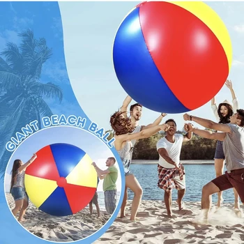 Большой 80-200 см Спортивный Надувной Пляжный Мяч для Спорта на открытом воздухе, Водный Мяч для Океанского Бассейна, Надувной Игрушечный Мяч из ПВХ для Детей и взрослых
