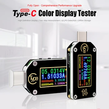 Детектор Зарядного устройства для телефона Type-C Вольтметр Амперметр USB Тестер Измеритель Напряжения Тока