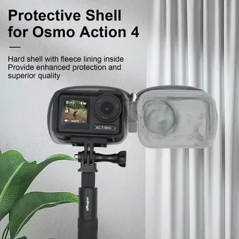 Для DJI Osmo Action 4 Сумка для хранения с защитой от царапин, защитный кожух, Быстроразъемное крепление-адаптер для аксессуаров Action 3