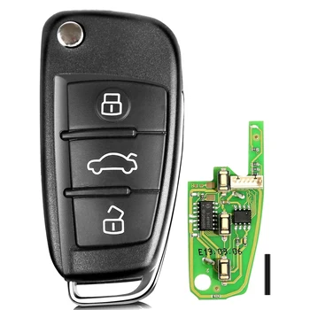 Для Xhorse XKA600EN Универсальный Проводной Дистанционный Ключ Flip Fob с 3 Кнопками для Audi A6 Q7 Типа для Инструмента VVDI Key