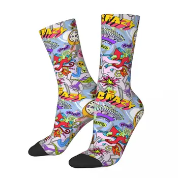 Женские мужские носки в стиле Харадзюку, абстрактные носки в стиле хип-хоп 80-х, футбольные носки, Супер Мягкие Замечательные подарки