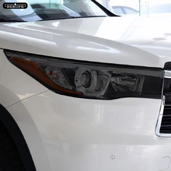 Защитная пленка для автомобильных фар Дымчато-черная прозрачная наклейка из ТПУ для Toyota Highlander 2014 2015 2016 2017 Аксессуары