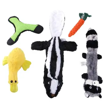 Игрушки для маленьких собак, пищащие игрушки для щенков, 5 шт., игрушки для прорезывания зубов, интерактивные принадлежности для домашних животных, плюшевые игрушки для маленьких и