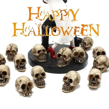 Имитационные игрушки-модели черепов из 40 предметов, украшение для Хэллоуина, Коллекция забавных моделей игрушек
