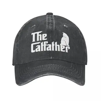 Классическая бейсбольная кепка, регулируемая солнцезащитная шляпа, Весенне-летняя кепка The Catfather, шляпы, пародия на День отцов, Джинсовая кепка в стиле хип-хоп