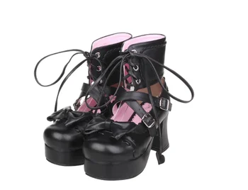 Классические весенне-осенние туфли Lolita на высоком каблуке с бантом в виде сердца
