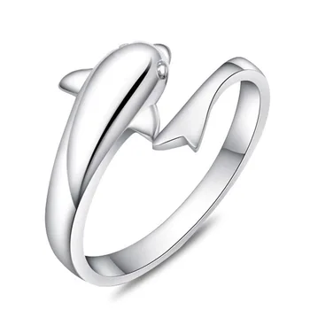 Кольцо Романтический любитель дельфинов Открытое кольцо Модное кольцо Производитель One Прямая поставка