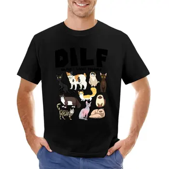 Кошачий кот ДИЛФ, Черт возьми, я люблю Кошачью футболку, спортивную рубашку, короткую футболку, мужские графические футболки аниме