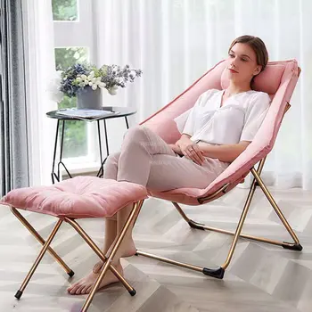 Креативные Тканевые стулья для гостиной Современная мебель для гостиной Складной стул для отдыха на балконе Ленивый стул со спинкой для домашней спальни