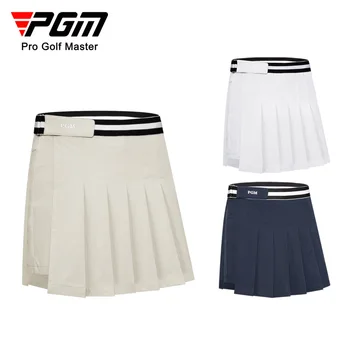 Летняя одежда для гольфа PGM, Женская короткая юбка, Новая мода, Антибликовая спортивная одежда на открытом воздухе, повседневная юбка для гольфа для девочек, теннисная юбка QZ087
