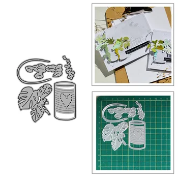 Металлические штампы для резки консервированных зеленых растений для поделок, альбомов, бумажных открыток, тиснения, 2023 Новых штампа