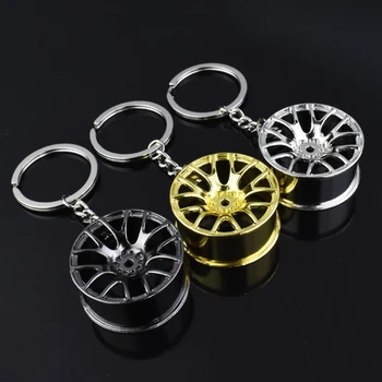 Мода на Креативную Ступицу колеса для модели ОБОДА Мужской Брелок для ключей Auto Car for Key Cha