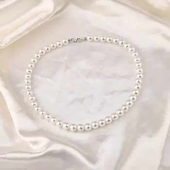 Модное ожерелье из искусственного жемчуга, Мужской темперамент, Простое ожерелье из бисера ручной работы для мужчин, Модный ювелирный подарок