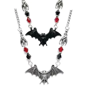 Модные панк-готические ожерелья с подвесками в виде летучей мыши для женщин и мужчин, ожерелье с животными в стиле хип-хоп, украшения ужасов на тему Хэллоуина, Аксессуары, Подарки