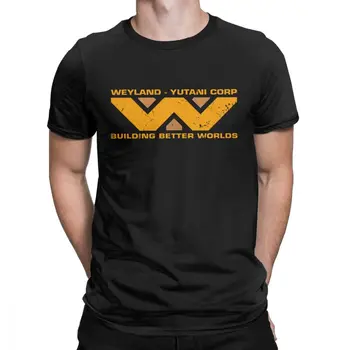 Мужская футболка Alien Building Better Worlds Weyland Yutani Corp Повседневная футболка Scifi из чистого хлопка