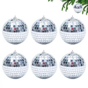 Набор зеркальных диско-шаров, светоотражающий декор для мини-диско-шаров 70-х годов, красивые мини-диско-шары, серебряные драпировки, украшения для дискотеки