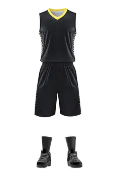 Настраиваемый мужской дышащий баскетбольный костюм - быстросохнущая спортивная одежда