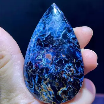 Натуральный Синий Пиетерсит Кулон Ювелирные Изделия для Женщины Леди Мужчина Красота Подарок на Удачу Энергетический Кристалл 61x32x7 мм Бусины Драгоценный Камень ААААА