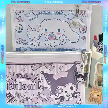 Новая сумка для карандашей Sanrio Cinnamoroll Kuromi большой емкости для мальчиков И девочек, милая водонепроницаемая канцелярская сумка для карандашей, Косметичка в подарок