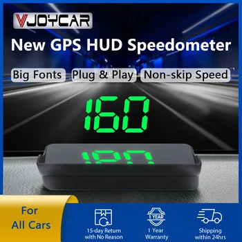 Новейший Проектор Скорости Лобового стекла GPS HUD Спидометр 2-Цветной Подключи и Играй Крупным Шрифтом Аксессуары для Автомобильной Электроники для Всех автомобилей