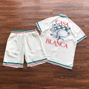 Новые футболки CAS Casablanca, мужские и женские теннисные футболки с коротким рукавом Cherry Blossom