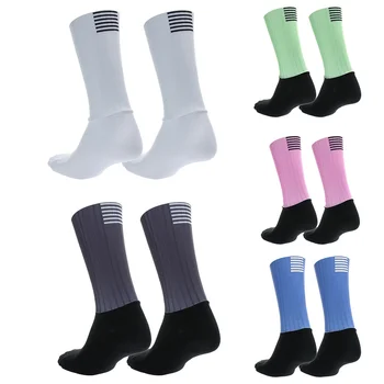 Носки для велоспорта Pro Team Aero Socks Удобные Дышащие Противоскользящие Бесшовные Силиконовые носки для бега на спортивных велосипедах