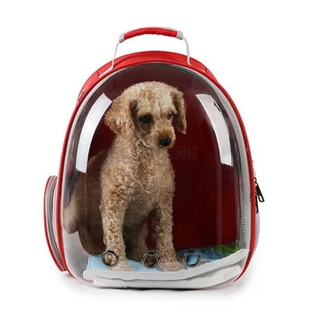 Окно астронавта Переноска для собак и кошек Дышащий прозрачный рюкзак Дорожная сумка для домашних животных