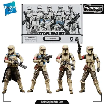 Оригинальный модельный набор Hasbro Звездные войны ВИНТАЖНАЯ коллекция SHORETROOPER 4 человека аниме Фигурка Модель игрушки подарки для мальчиков