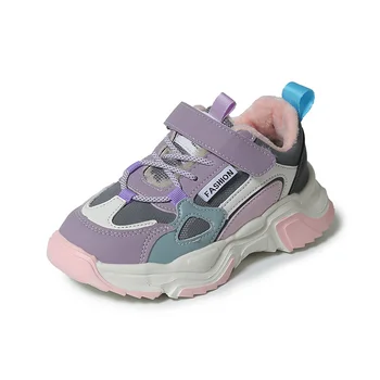 Осенне-зимняя брендовая детская обувь, нескользящие детские кроссовки для бега, Модные дышащие кроссовки для девочек, повседневные спортивные