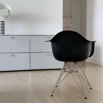 Пластиковый Черный обеденный стул Обеденные стулья для патио Итальянский Офисный пол Гостиная Роскошный Дизайн Sillas Кухонная мебель A1