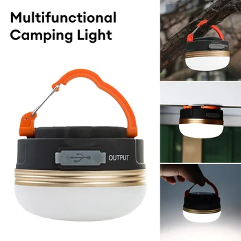 Светодиодный фонарь для кемпинга, Usb Перезаряжаемая лампа для кемпинга, фонарики, блок питания, свет для палатки, снаряжение для походов и ночной рыбалки на открытом воздухе