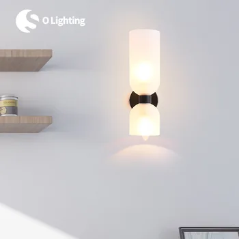 Современная минималистичная светодиодная прикроватная лампа для спальни, гостиная, ТВ-фон, лестница, коридор, Гостиничная инженерная настенная лампа