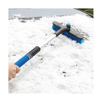 Съемная автомобильная лопата для уборки снега, портативный автомобильный снегоуборщик, Противоскользящая поролоновая ручка для лобового стекла автомобиля оранжевого цвета