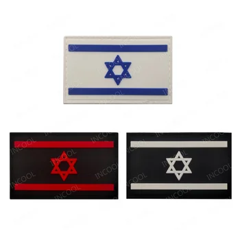 Флаг Израиля Вышитые Нашивки Череп Тактическая Военная Нашивка 3D ПВХ Резина Израильские Национальные Флаги Эмблема С Аппликацией Боевой Значок