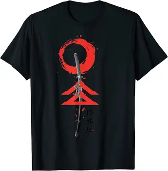 Футболка Japanese Warrior Sword Samurai из 100% хлопка с круглым вырезом, летняя повседневная мужская футболка с коротким рукавом, размер S-3XL