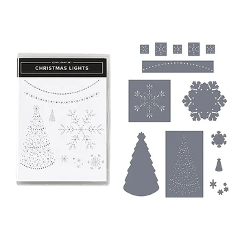 Штампы и матрицы для изготовления открыток Принадлежности для изготовления открыток, рождественские марки Силиконовый штамп (Рождество)