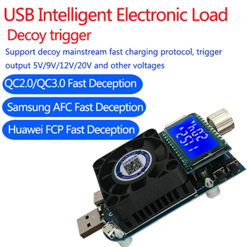 Электронная нагрузка постоянного тока KZ35 USB Type C QC2.0/3.0 AFC FCP запускает тестер заряда батареи KZ25 Измеритель разрядной мощности 25 Вт